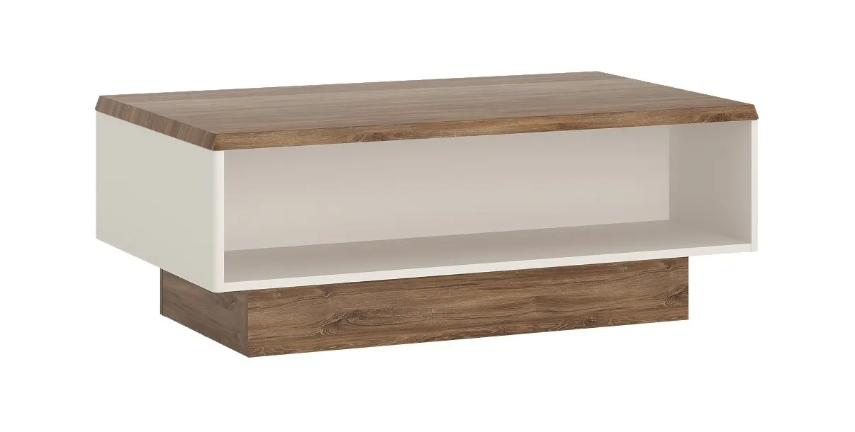 STOLIK z półką TOLEDO TOLT02 Biały połysk, Dąb Stirling STOLIK z półką TOLEDO TOLT02 Biały połysk, Dąb Stirling