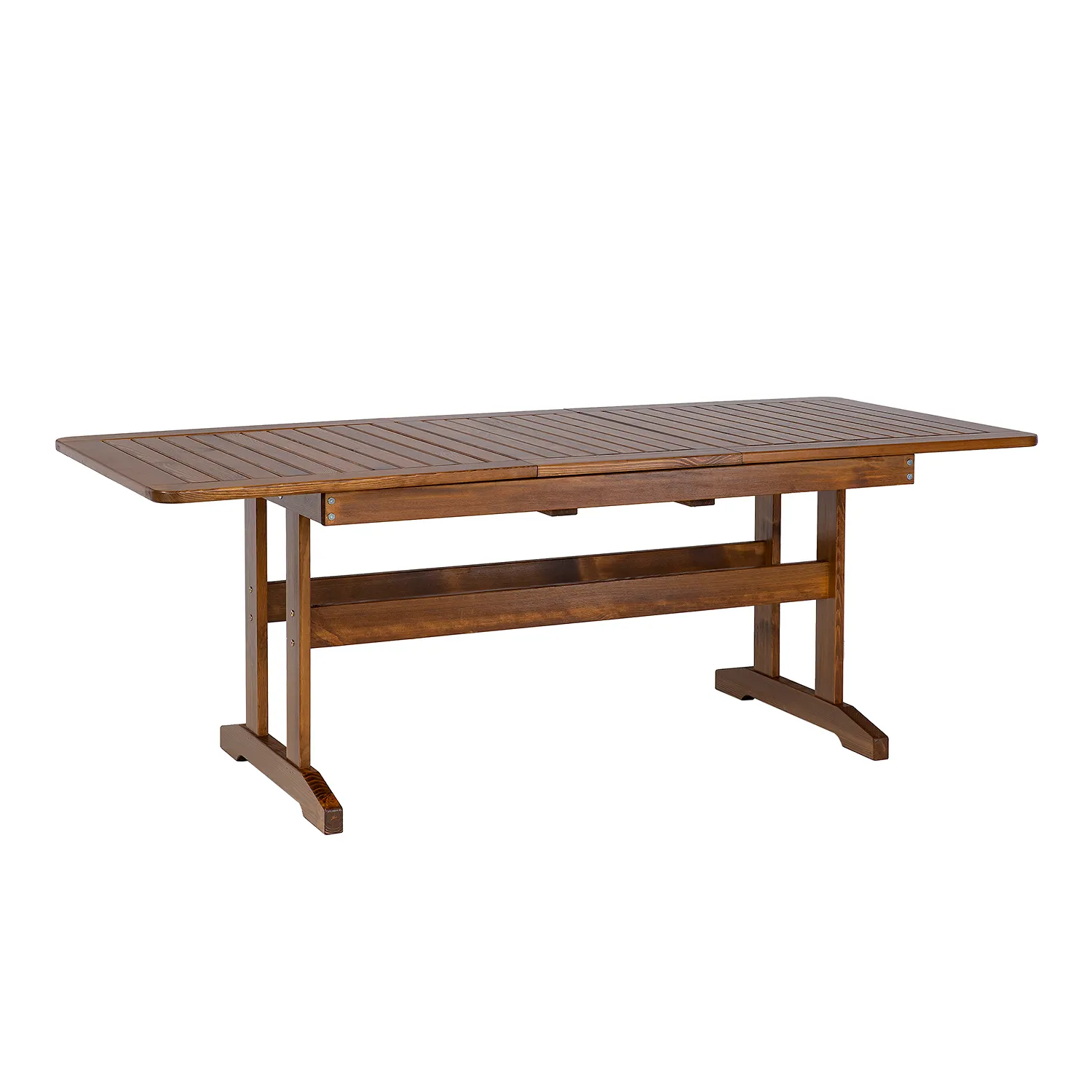 Stół ogrodowy drewniany rozkładany MEGAN LUX 90x160-208 świerk kolor orzech - DR_MO122_STOL