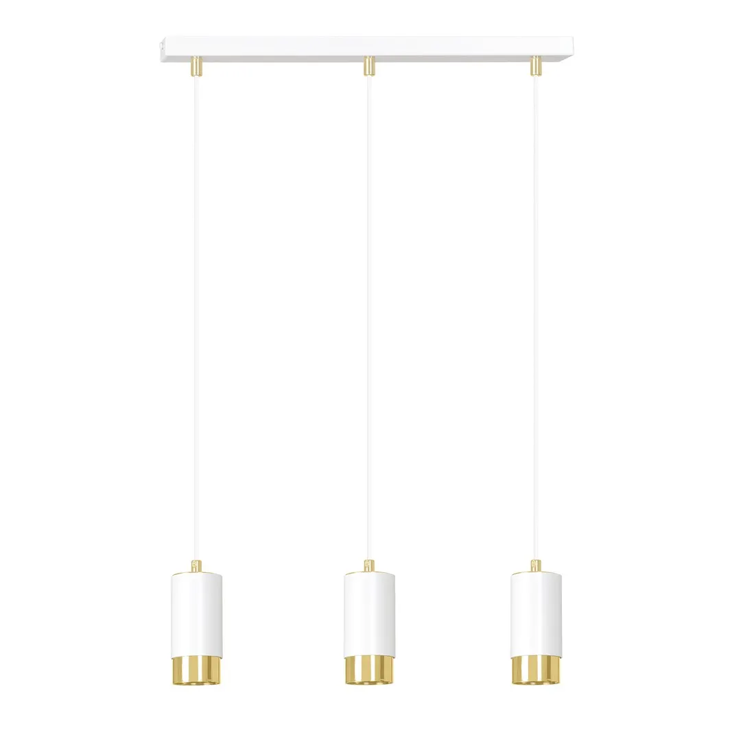 Lampa wisząca FUMIKO Biały/Złoty 815/3 Lampa wisząca FUMIKO Biały/Złoty 815/3