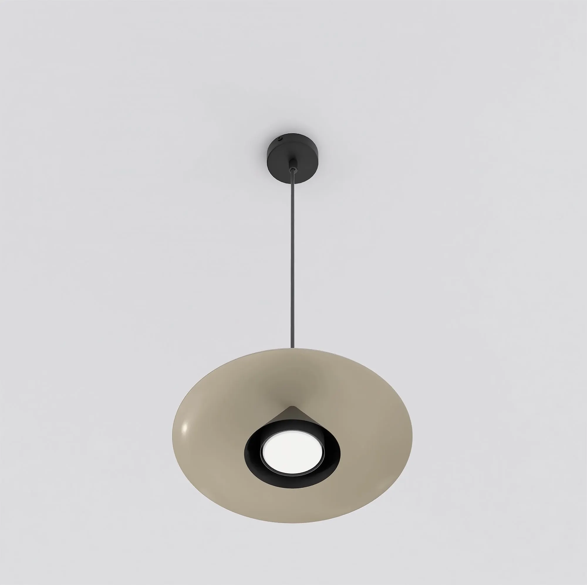 Lampa wisząca BABEL 1 MOKKA BL beżowa czarna - 1622/5