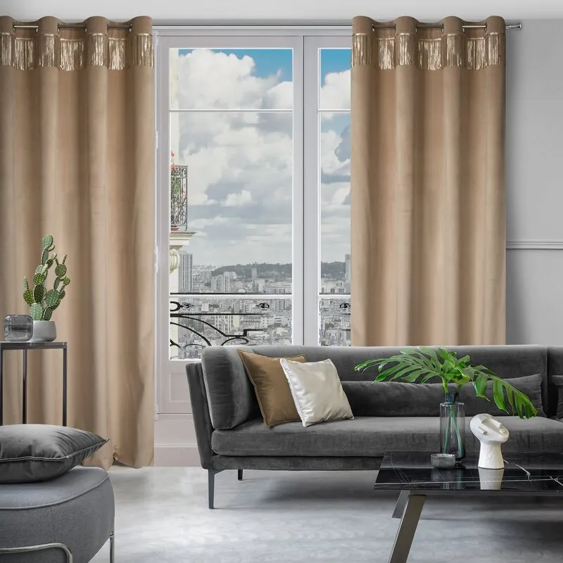 ZASŁONA GOTOWA JASPER 140X250 CM BEŻOWY - EU_386244