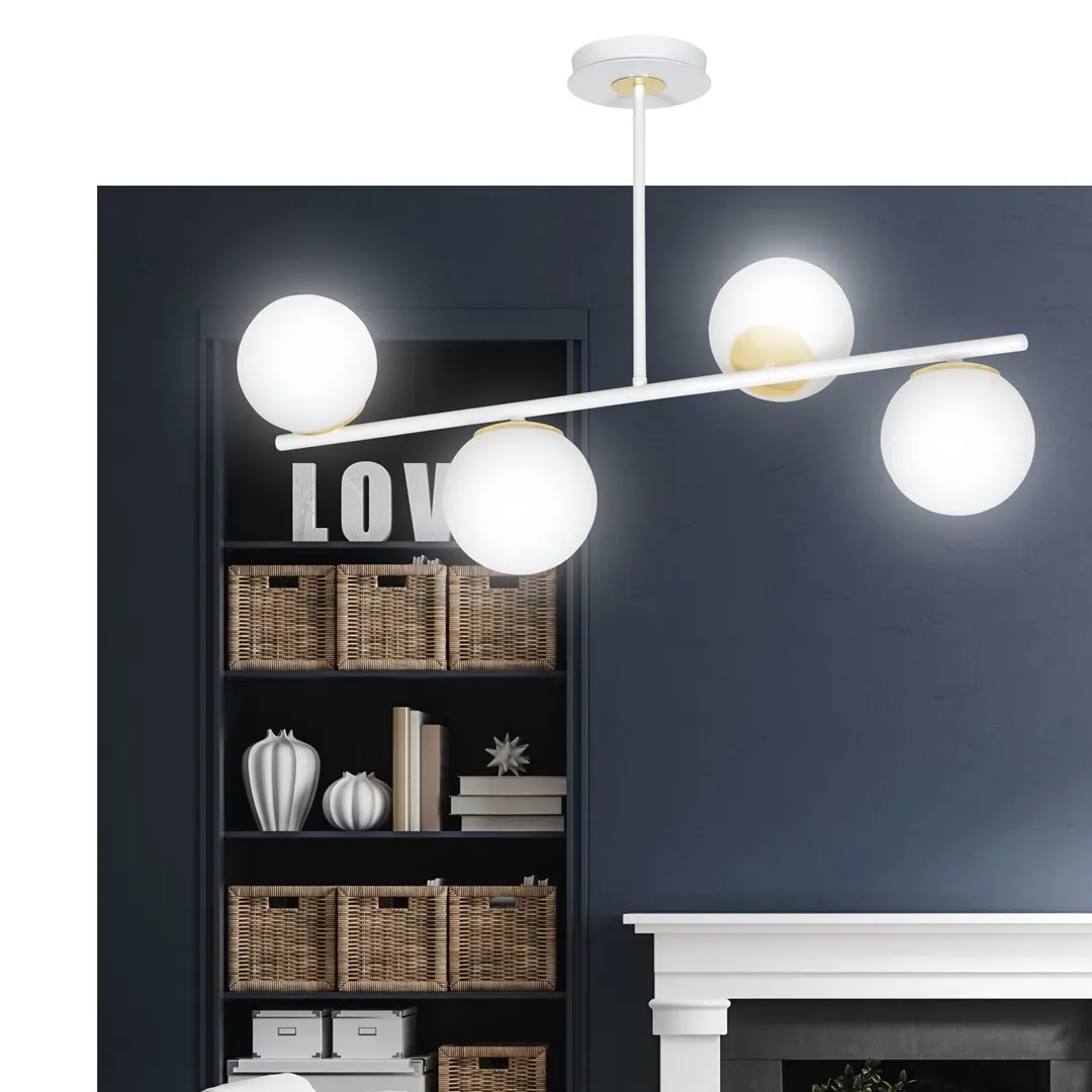 Lampa sufitowa FLOKI Biały/Złoty 1023/4 - 1023/4