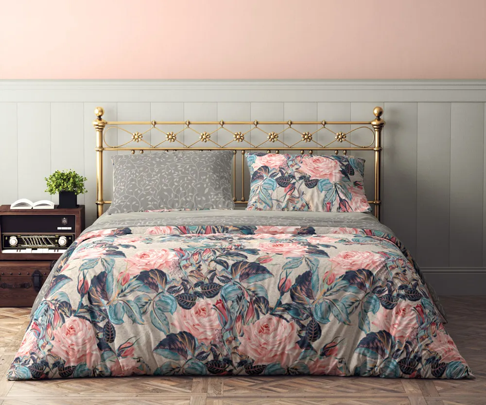 Pościel komplet FLOVERY 001 bawełna 160X200+2X70X80 wielokolorowy - FARO_27731