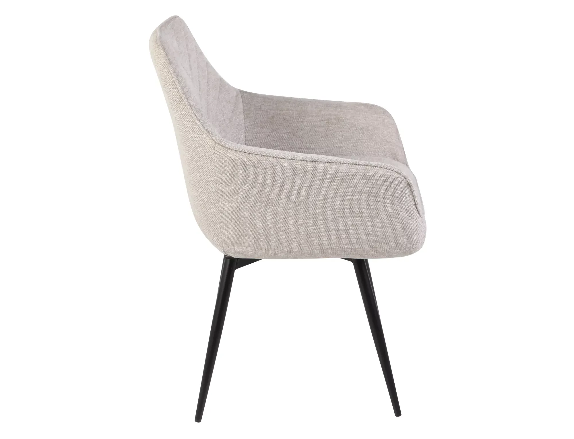 Krzesło obrotowe tapicerowane SERVIO BREGO 31 pikowane jasny beż czarne nogi - SERVIOBRCJBE