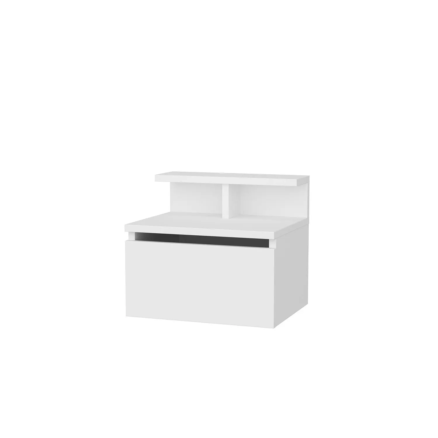 Szafka nocna wisząca z klapą ALICE biała Skrzynka pocztowa