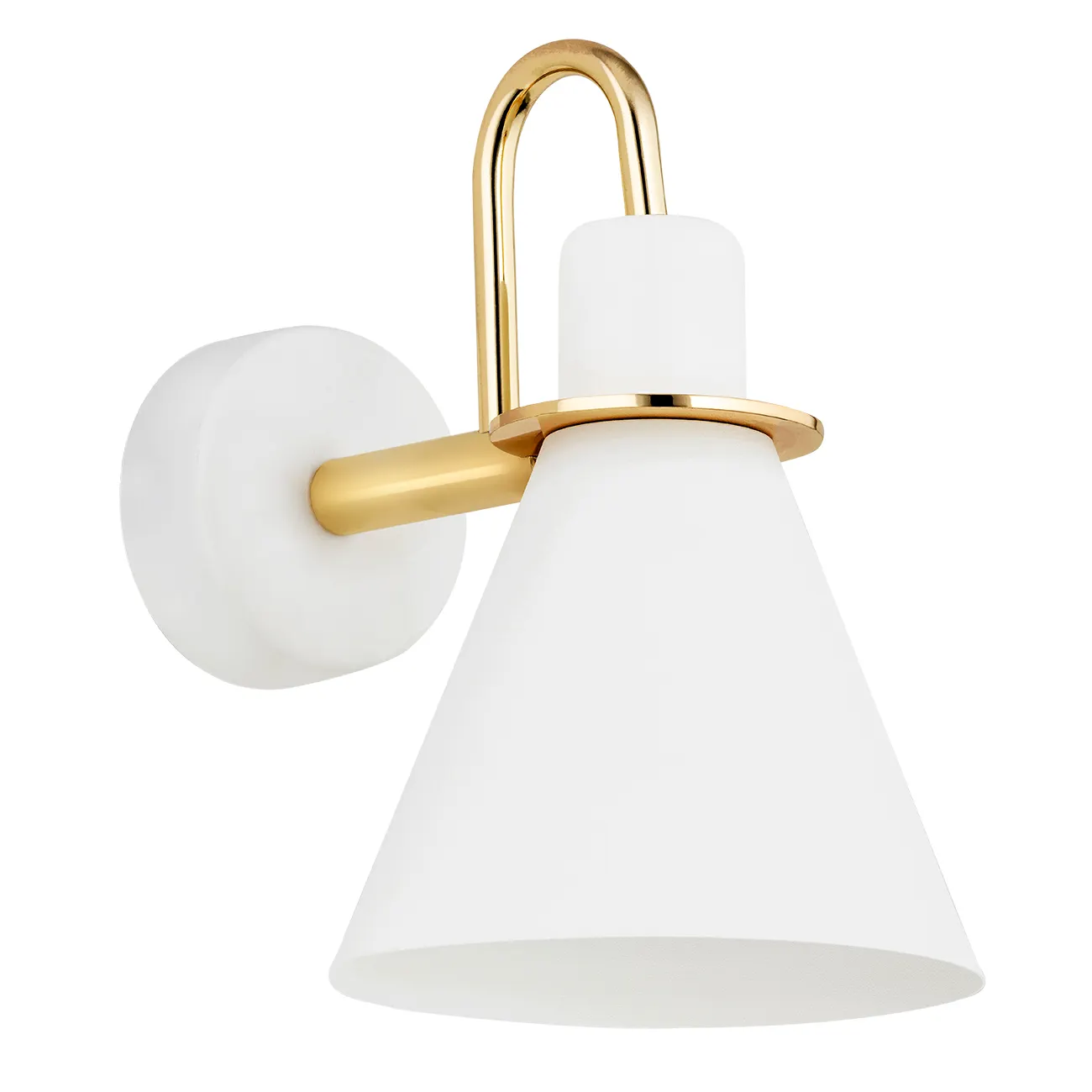 Kinkiet BEVERLY metalowy biały mosiądz 22x14cm