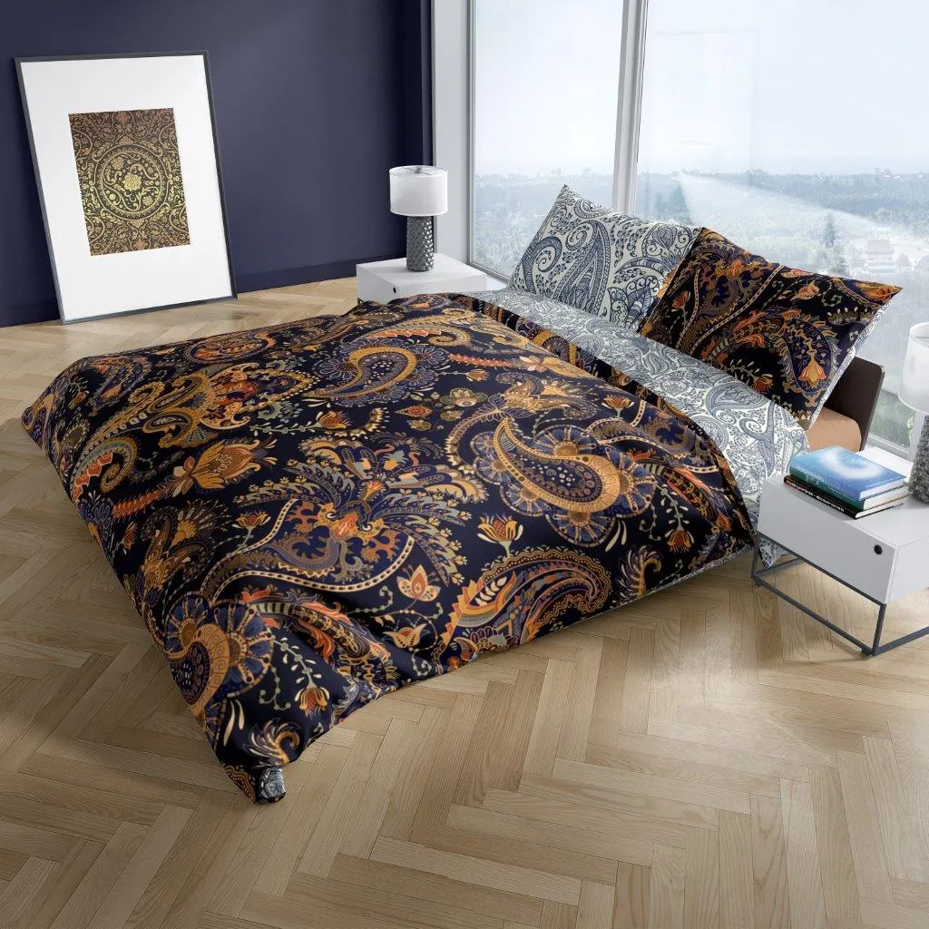 Pościel komplet NOBILE 001 160x200+2x70x80 satyna bawełaniana fotoprint wielokolorowy - FARO_31200