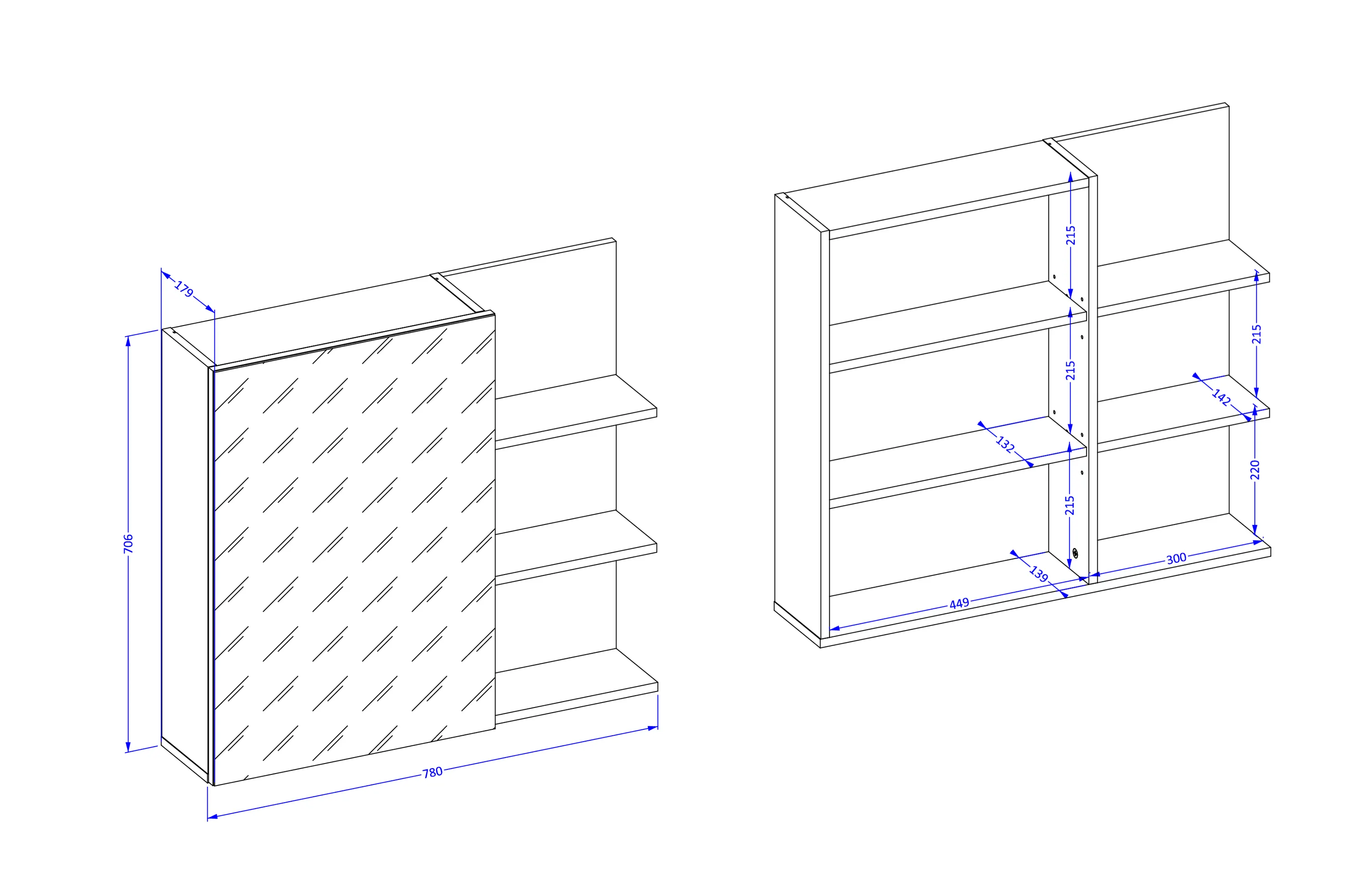 Szafka wisząca IRVINE 1-drzwiowa z lustrem - congo - 30CWNP20