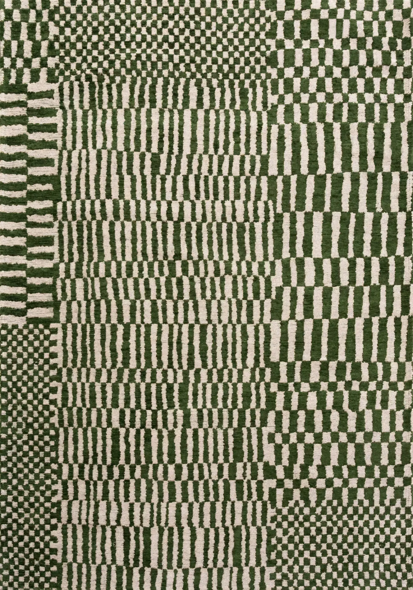 Dywan tkany ręcznie BERBER OASIS 140x200 cm zielony beżowy (9650)