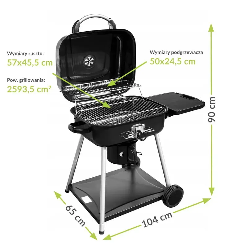 Grill węglowy MIR417 na kołach — zdjęcie 21