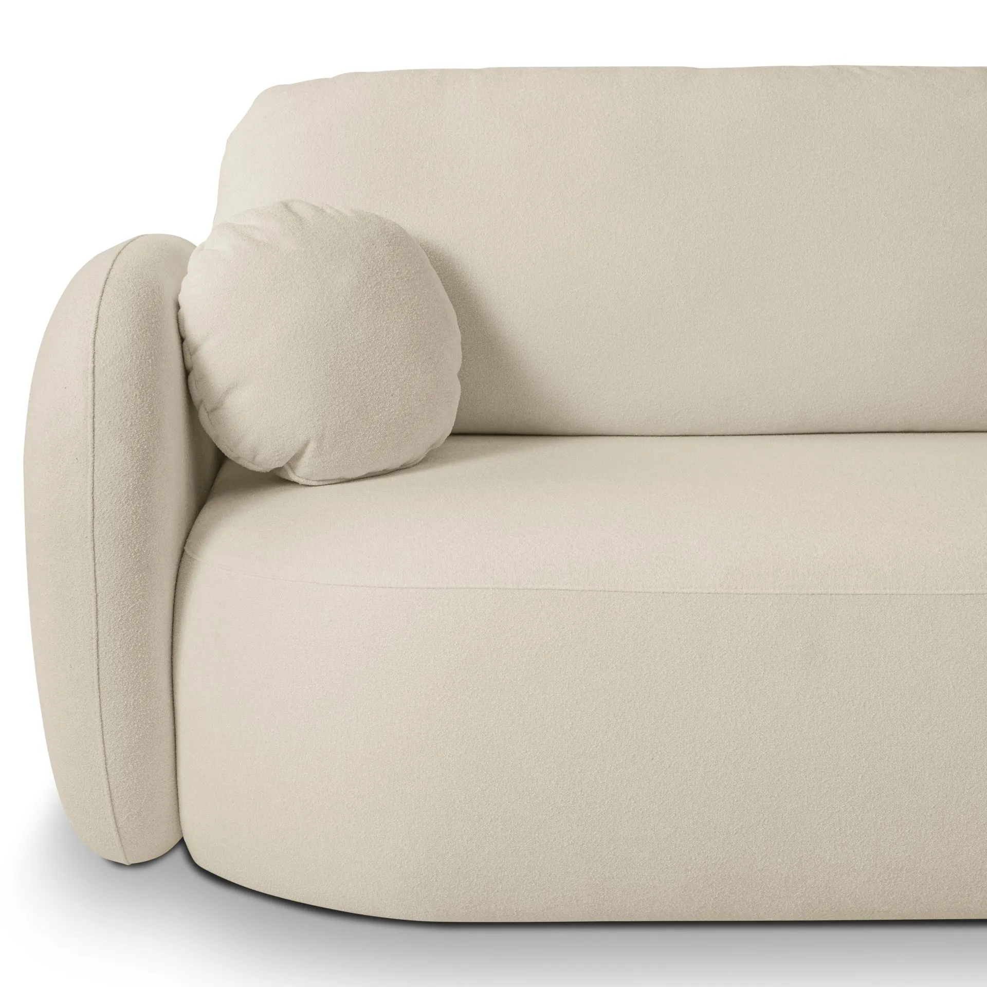 Narożnik rozkładany z pojemnikiem OLIO SICURIO 248 cm prawostronny beżowy - OLIO_NAR_SICURIO55_P