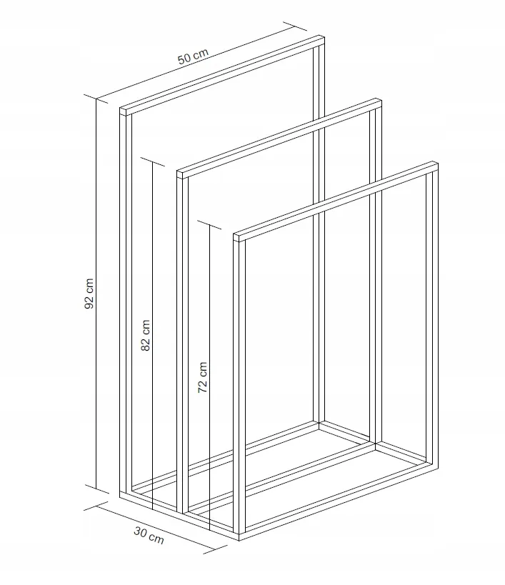 Stojak na ręczniki metalowy NANCY L biały - LD_TZ000096