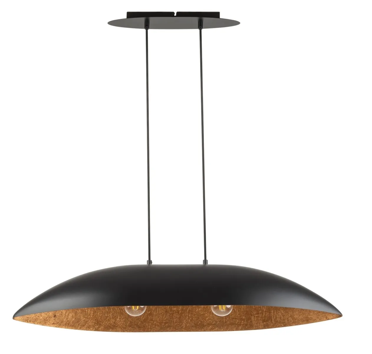 Lampa wisząca GONDOLA M czarno-miedziana