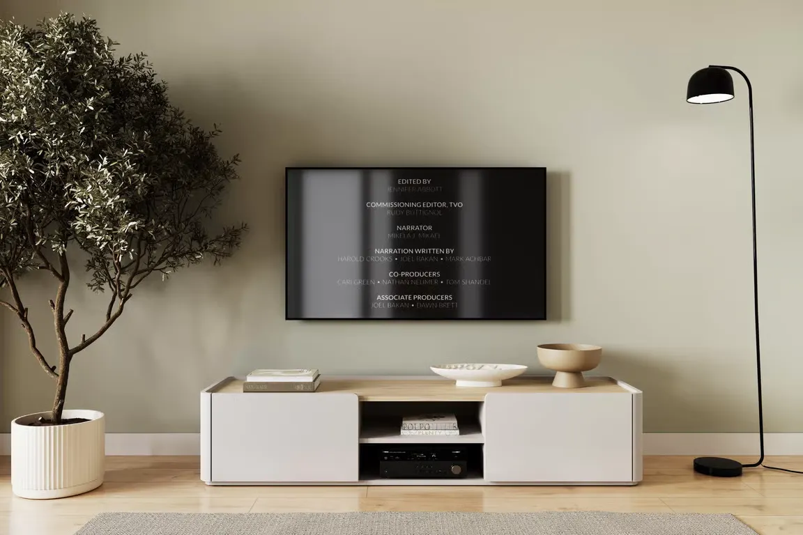 Szafka RTV z 1 klapą i szufladą ELIVO RTV 170cm cashmere dąb olejowany — zdjęcie 6
