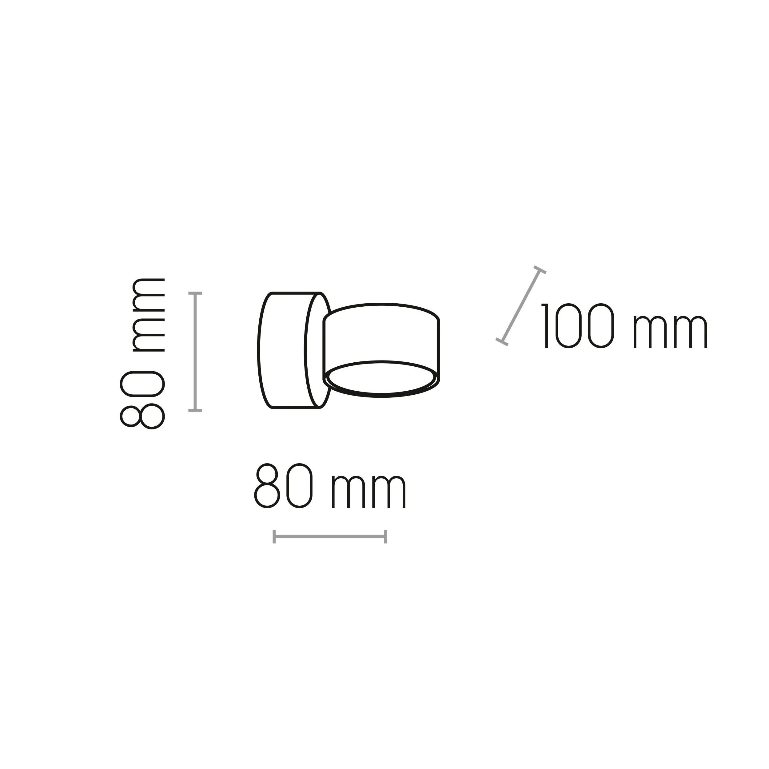 Kinkiet DALLAS czarny metalowy 11x8cm - TK_6240