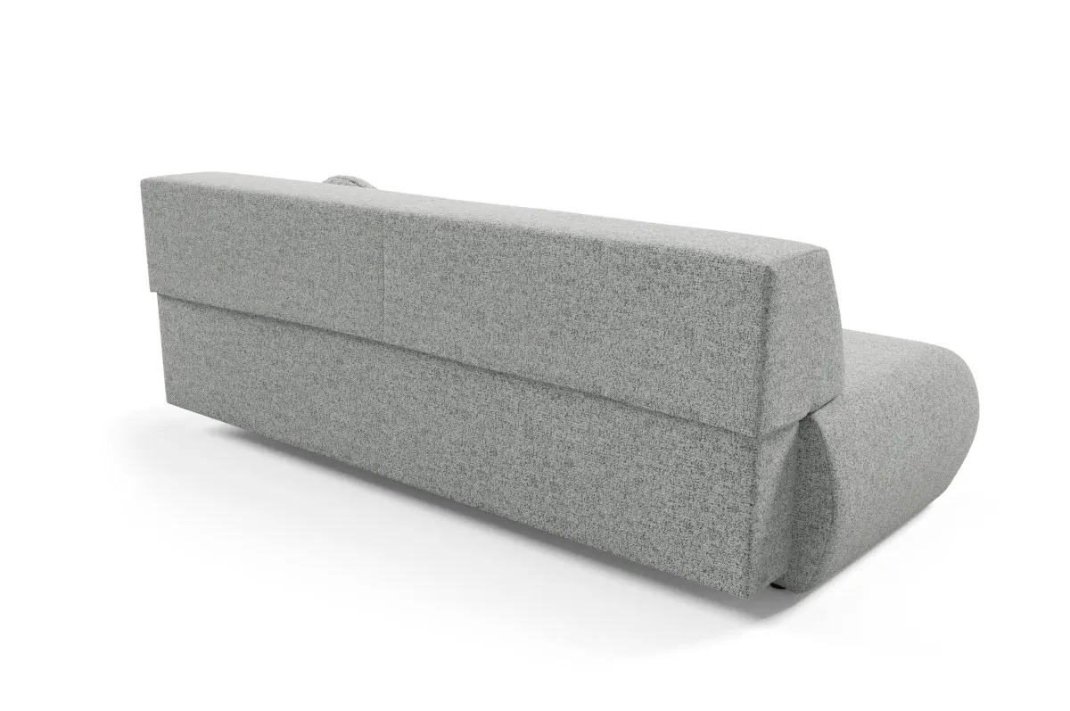 Sofa rozkładana z pojemnikiem PUENTE 214 cm stalowa