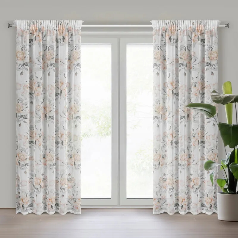 ZASŁONA GOTOWA ELLIE NA TAŚMIE KREMOWY ZASŁONA GOTOWA ELLIE NA TAŚMIE KREMOWY