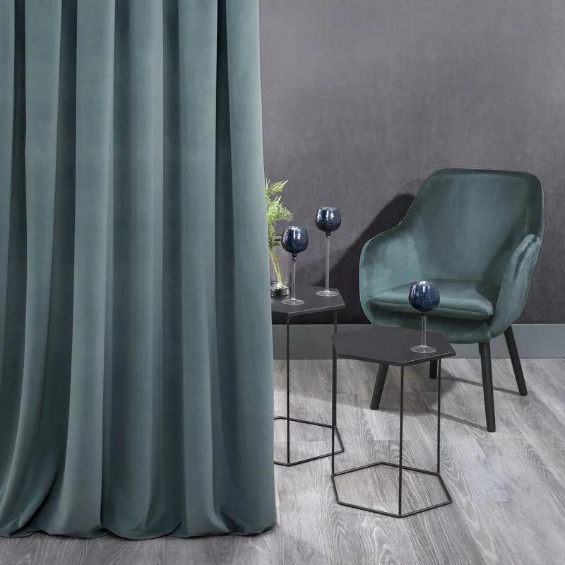 ZASŁONA GOTOWA KRISTI NA TAŚMIE 140X270 CM JASNONIEBIESKI - EU_368081