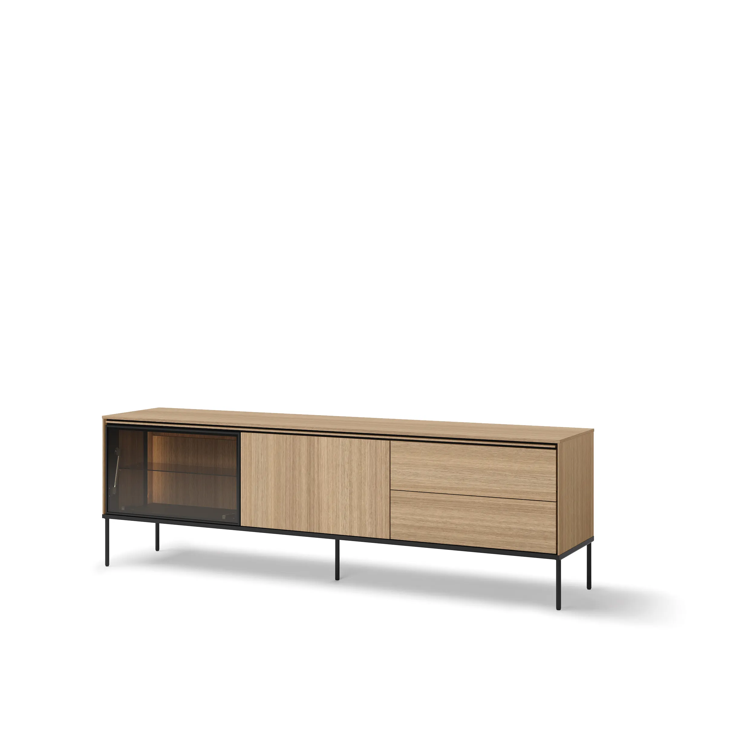 Szafka RTV VISSO VI-08 197cm dąb linearny