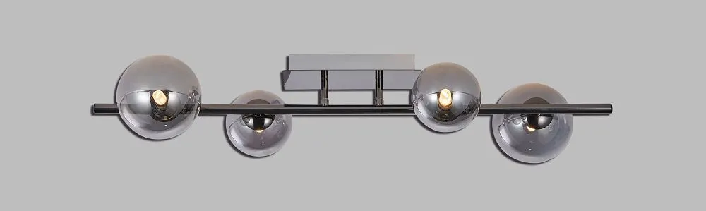 SEVILLA Lampa sufitowa z czterema kulistymi kloszami