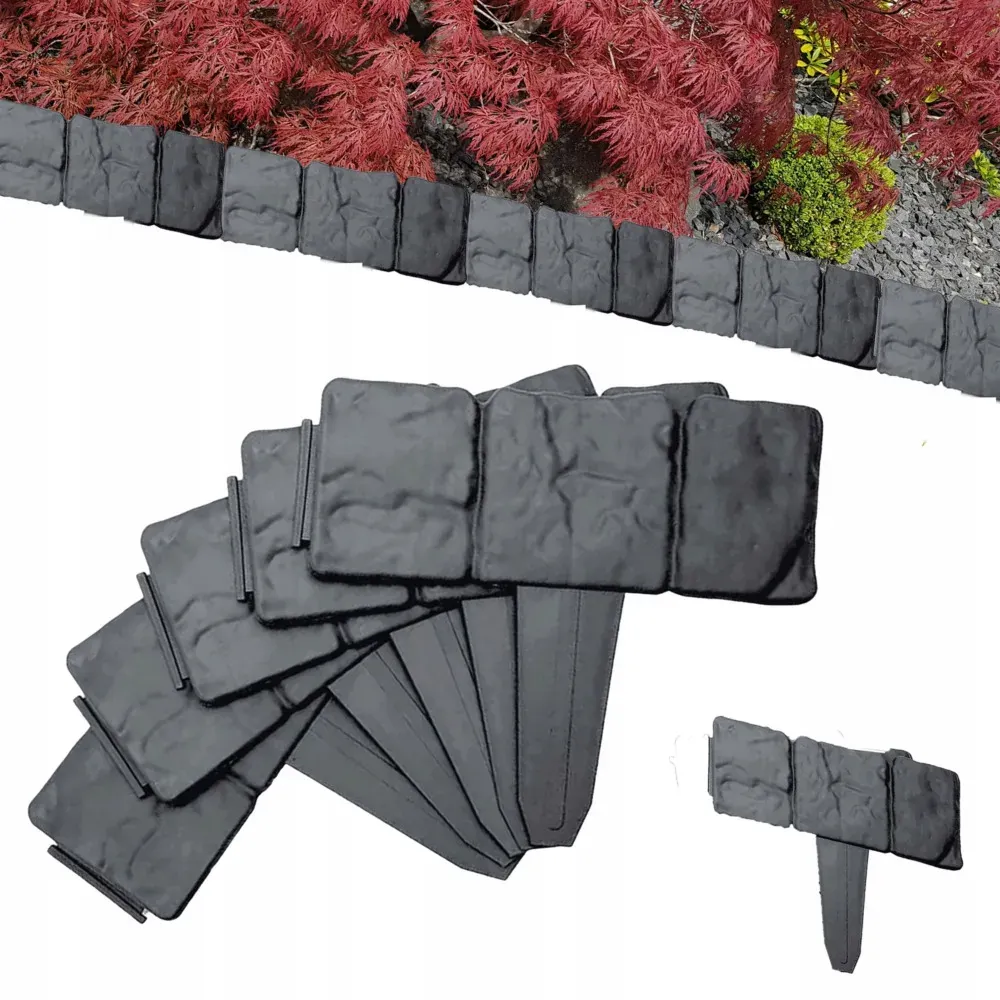 Obrzeże ogrodowe trawnikowe CULTIVO (10szt.) imitacja kamienia 25x23 - FG006764