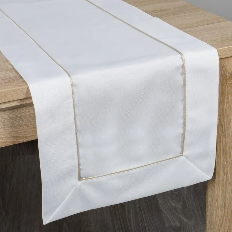 OBRUS MADELE 40 X 140 CM BIAŁY OBRUS MADELE 40 X 140 CM BIAŁY