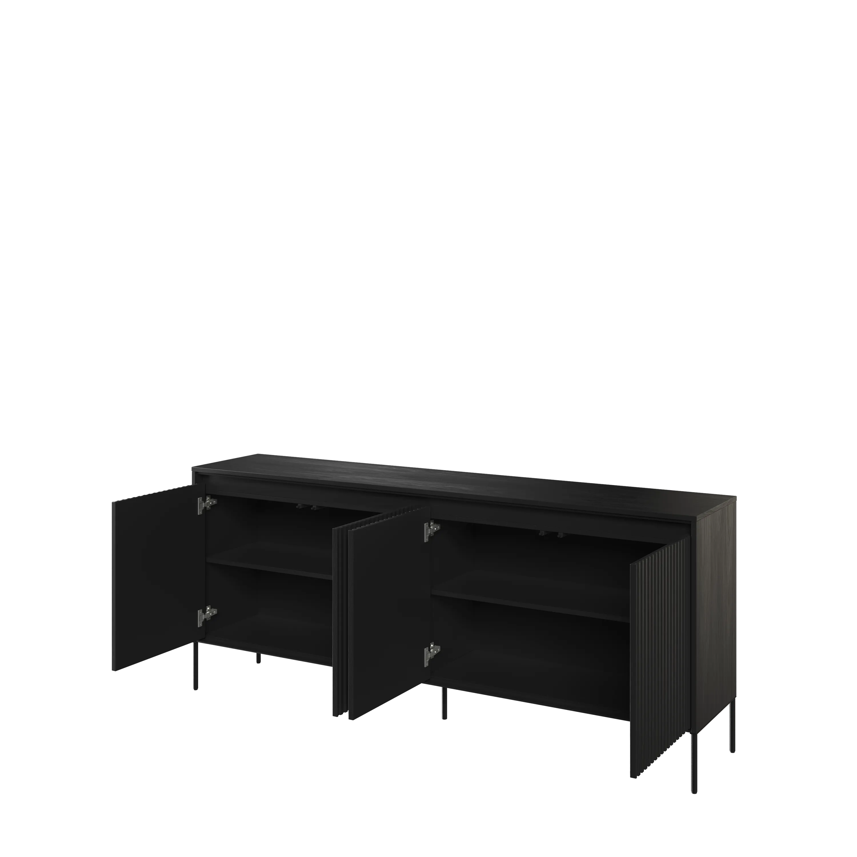 Komoda z oświetleniem TREND TR-04 4D czarna - TR4C-V2