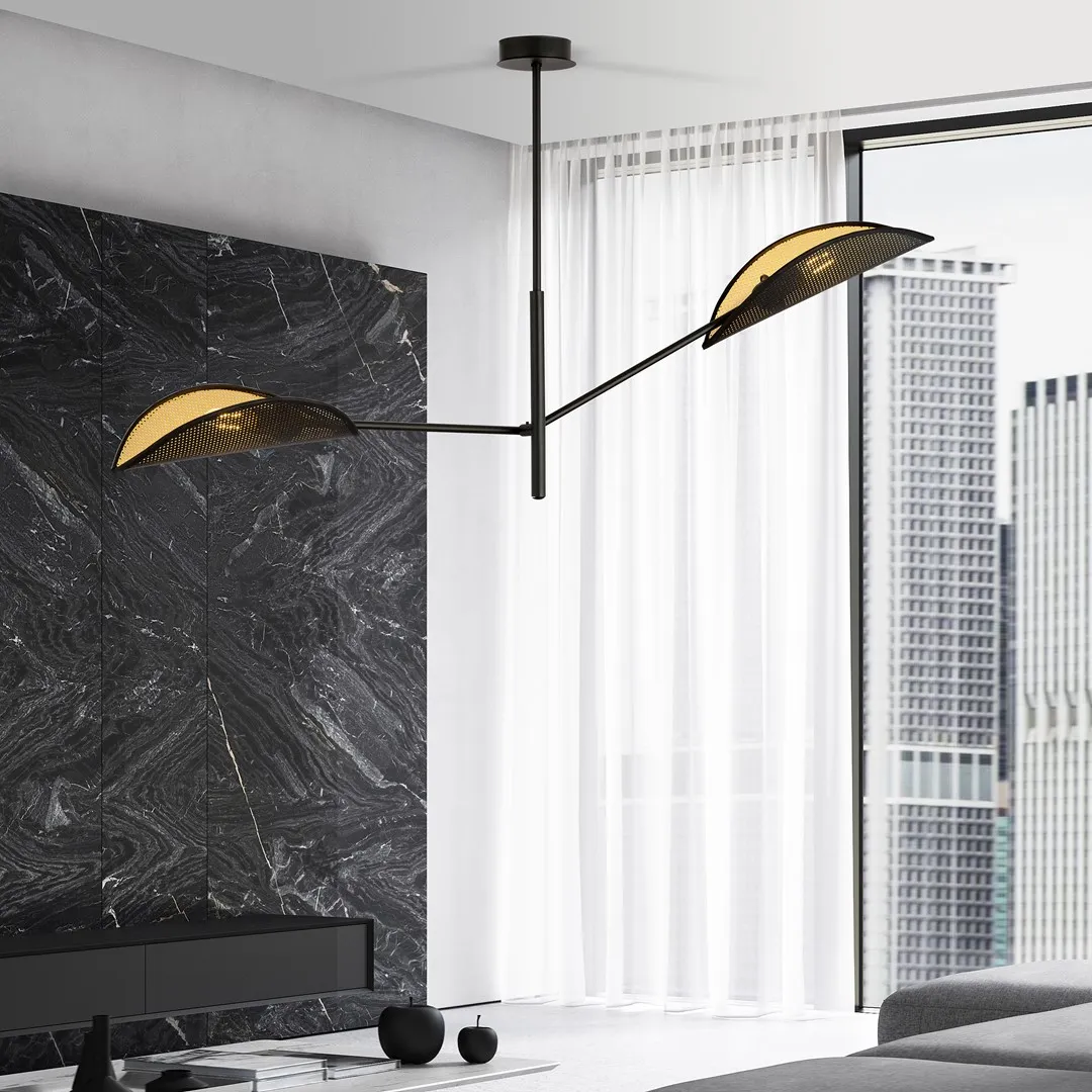 Lampa sufitowa VENE 2 czarny złoty — zdjęcie 4