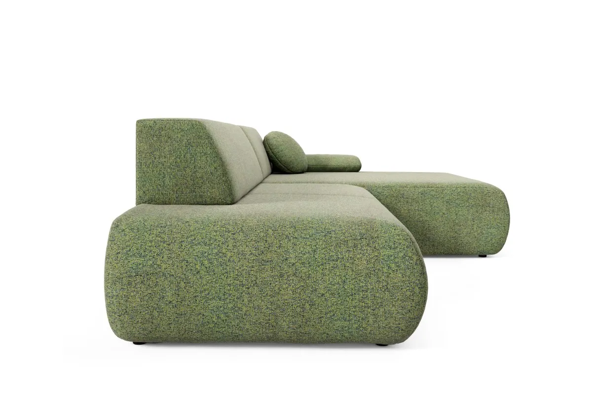 Narożnik rozkładany z pojemnikiem PUENTE 286 cm prawostronny zielony - PUENTE_NAR_PUENTE34_P