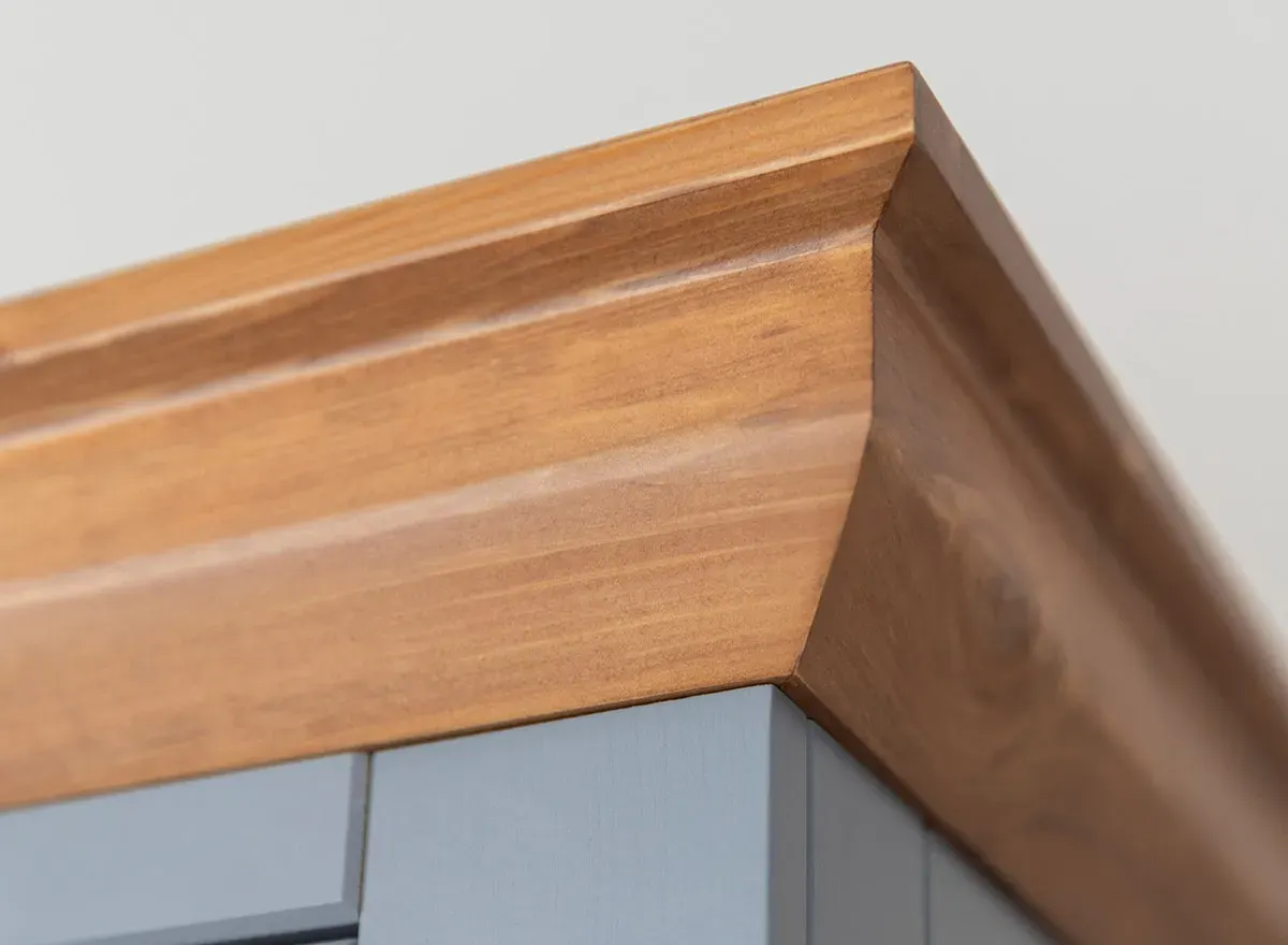 Szafka RTV drewniana z 2 szufladami ELITE MARONE popielata - PLMEL09/S