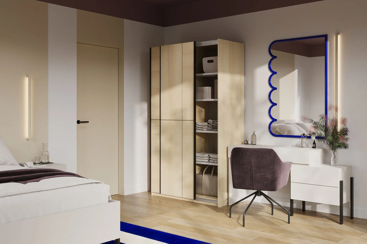 Szafa 2-drzwiowa CUBE drzwi przesuwne 120x210 dąb lindberg - 24LGOF64