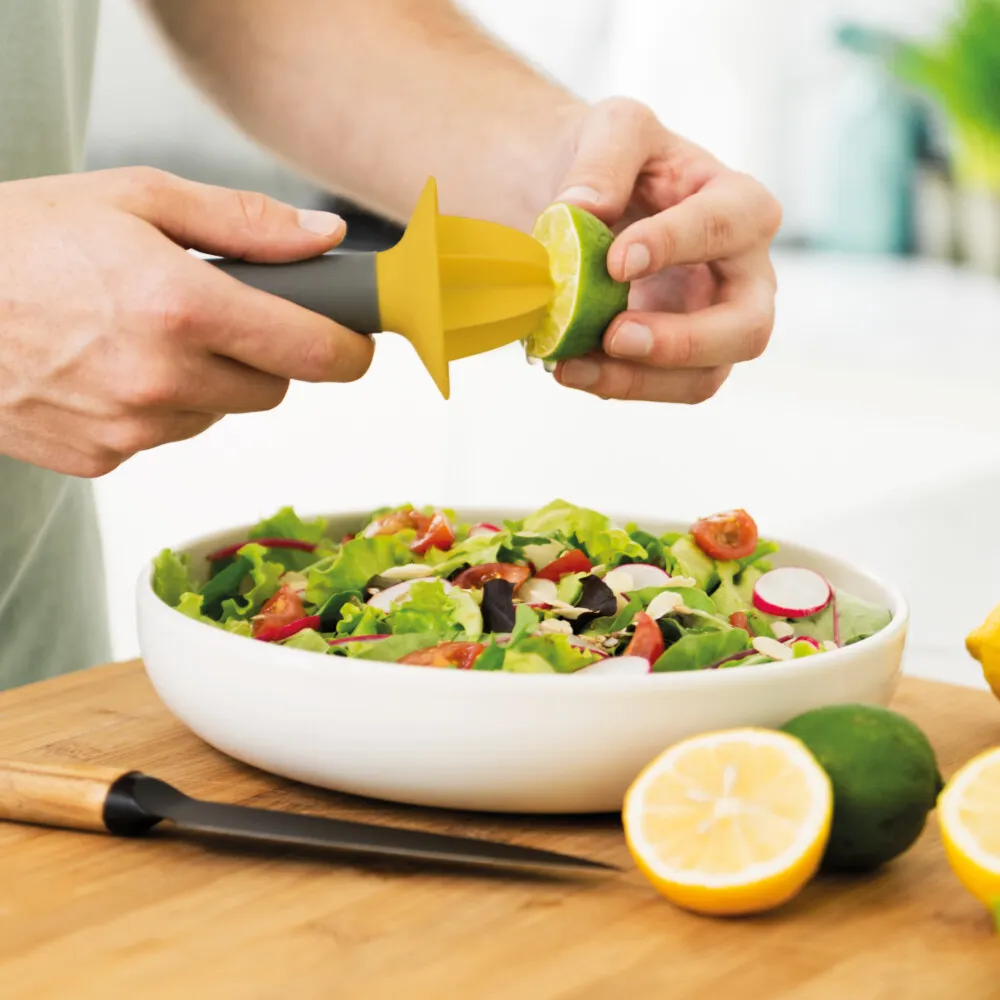 Wyciskarka do cytrusów ręczna LEO 13 cm szary żołty - ND_3950538