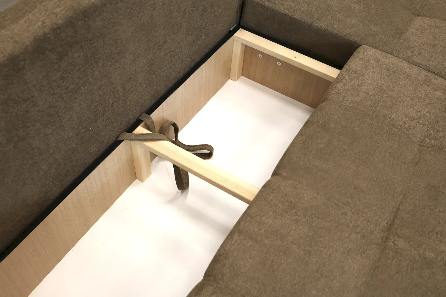 Narożnik rozkładany z pojemnikiem LAGUNA L/P tkanina Freya 210.06 jasny brąz - RUFREYA21006