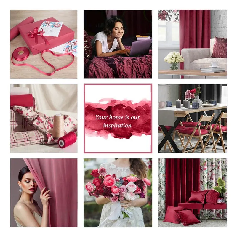 ZASŁONA GOTOWA MOON 2 140X250 CM AMARANTOWY - EU_418364