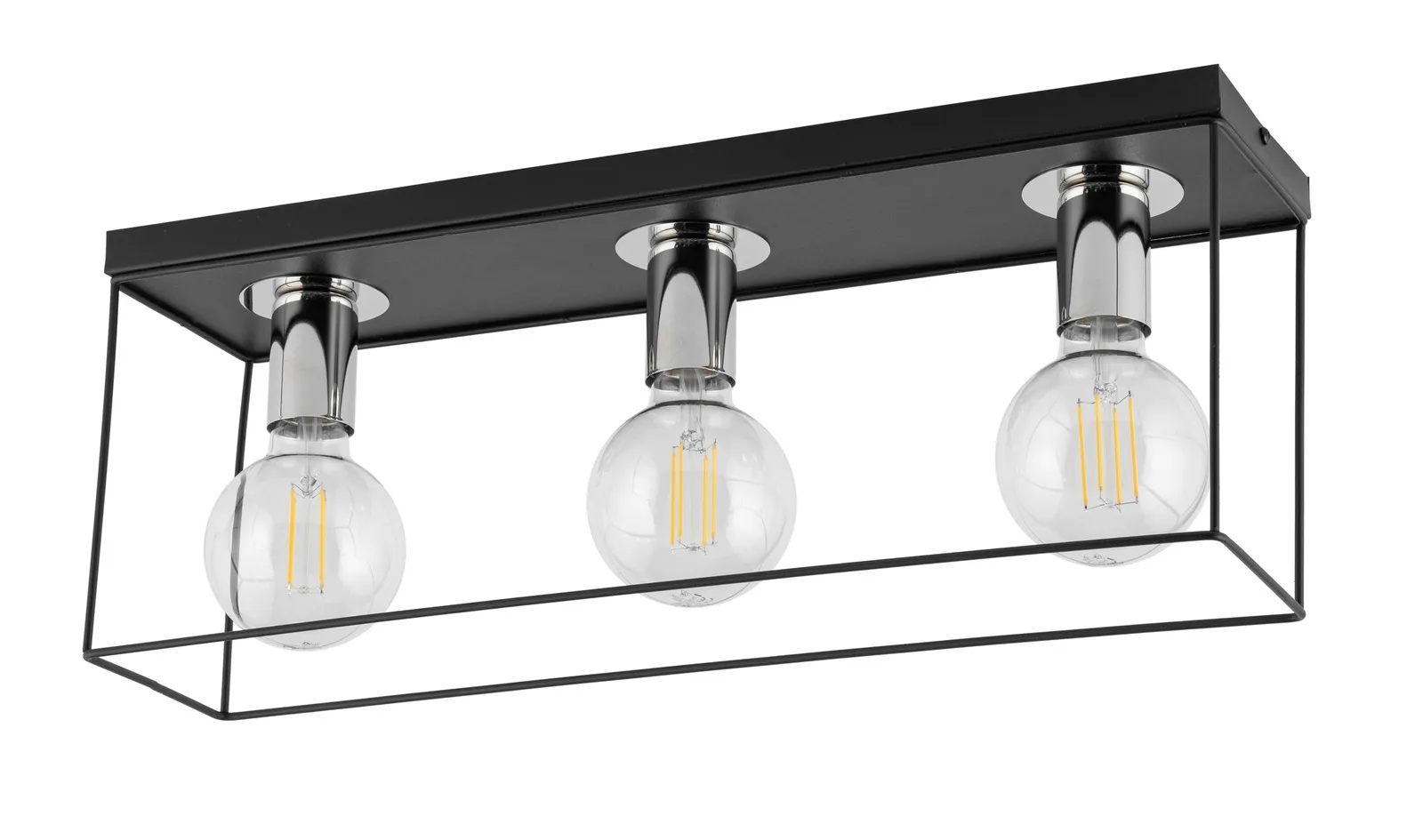Lampa sufitowa VOX 3 czarno-srebrna