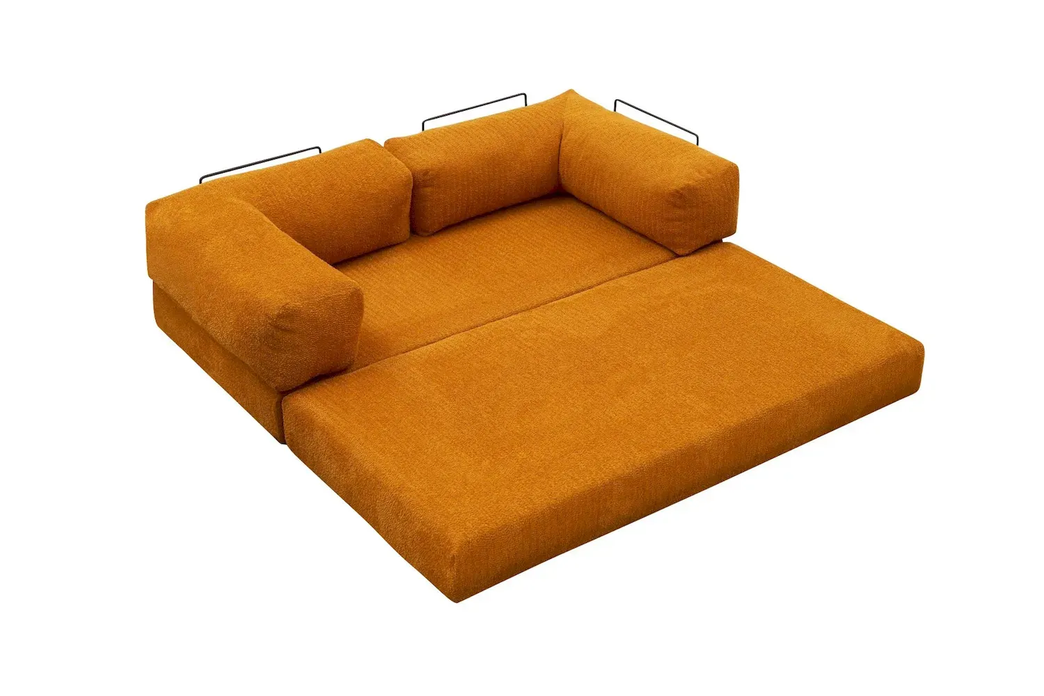 Sofa 3-osobowa rozkładana COMFORT pomarańczowa - ASI_825BLC5222