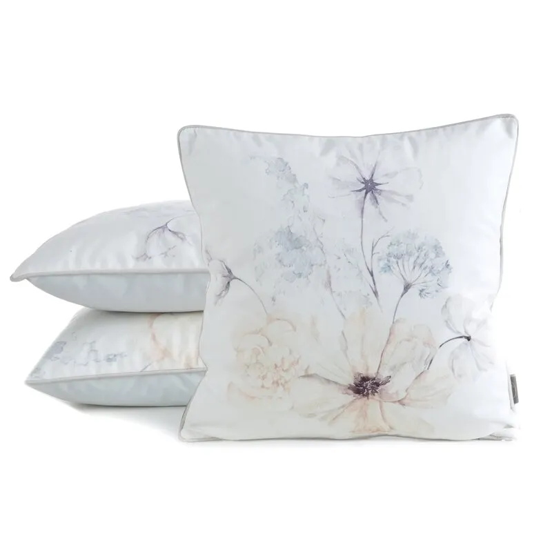 POSZEWKA VELVET 127 45 X 45 CM KREMOWY - EU_457989