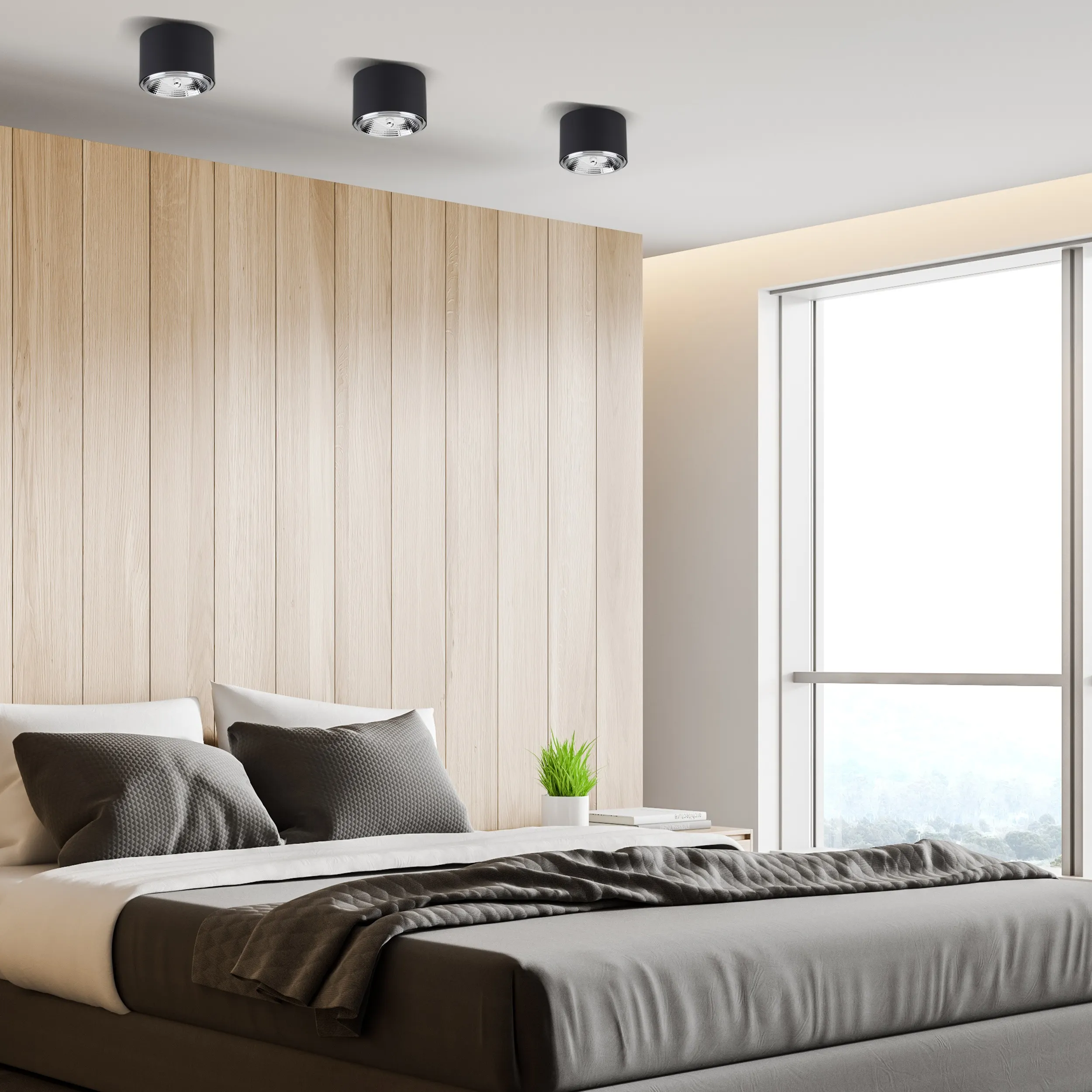 Spot MORIS czarny okrągły 11x8cm - TK_3366