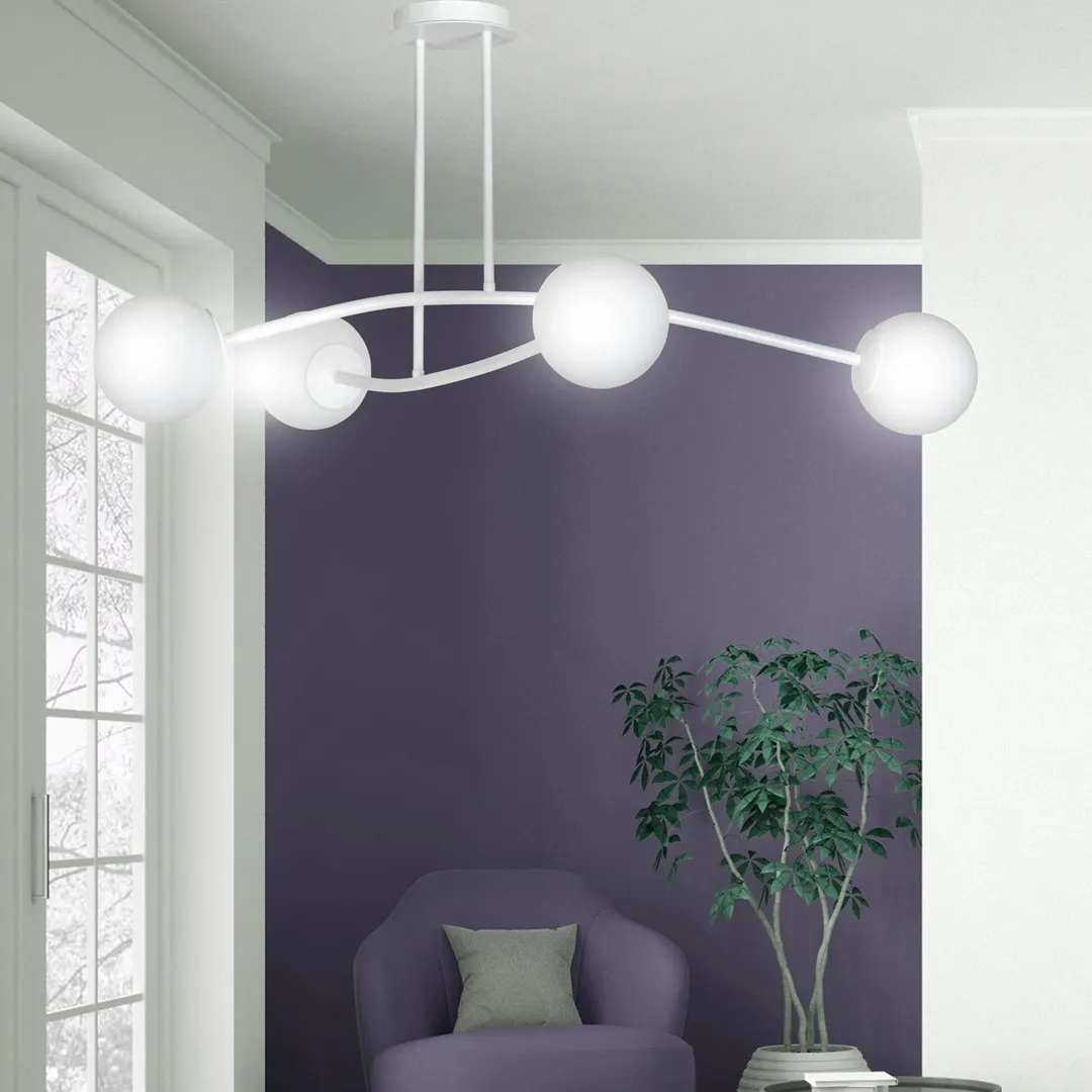 Lampa wisząca HALLDOR 4 biała — zdjęcie 7