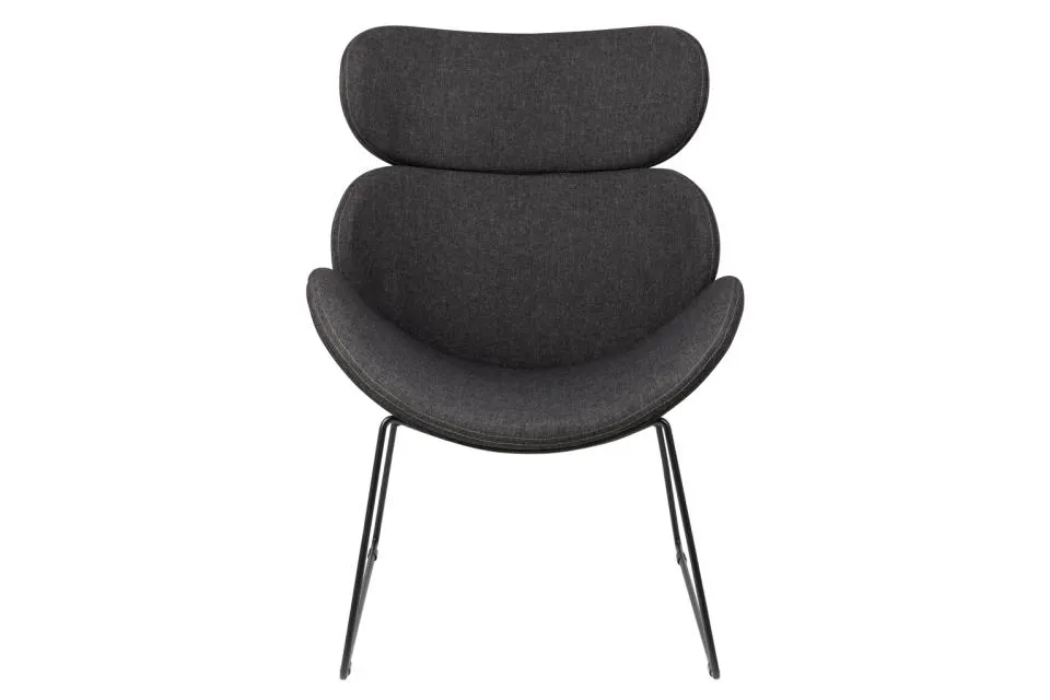 Fotel na metalowych nogach ROMA szary, czarny - 0000071696