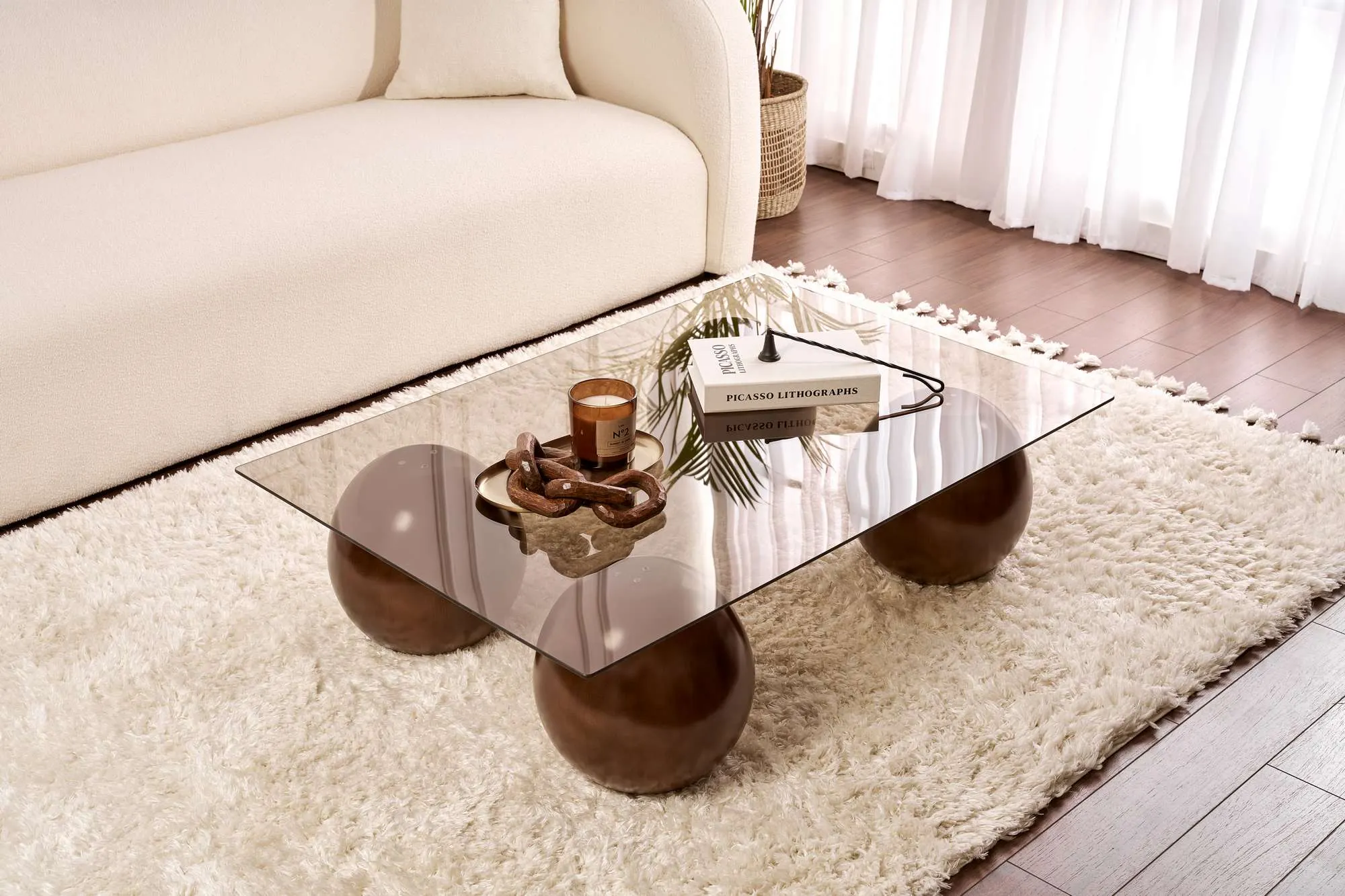 Stolik kawowy SERA 75x110 cm orzech brązowy - ASI_857NRD1136