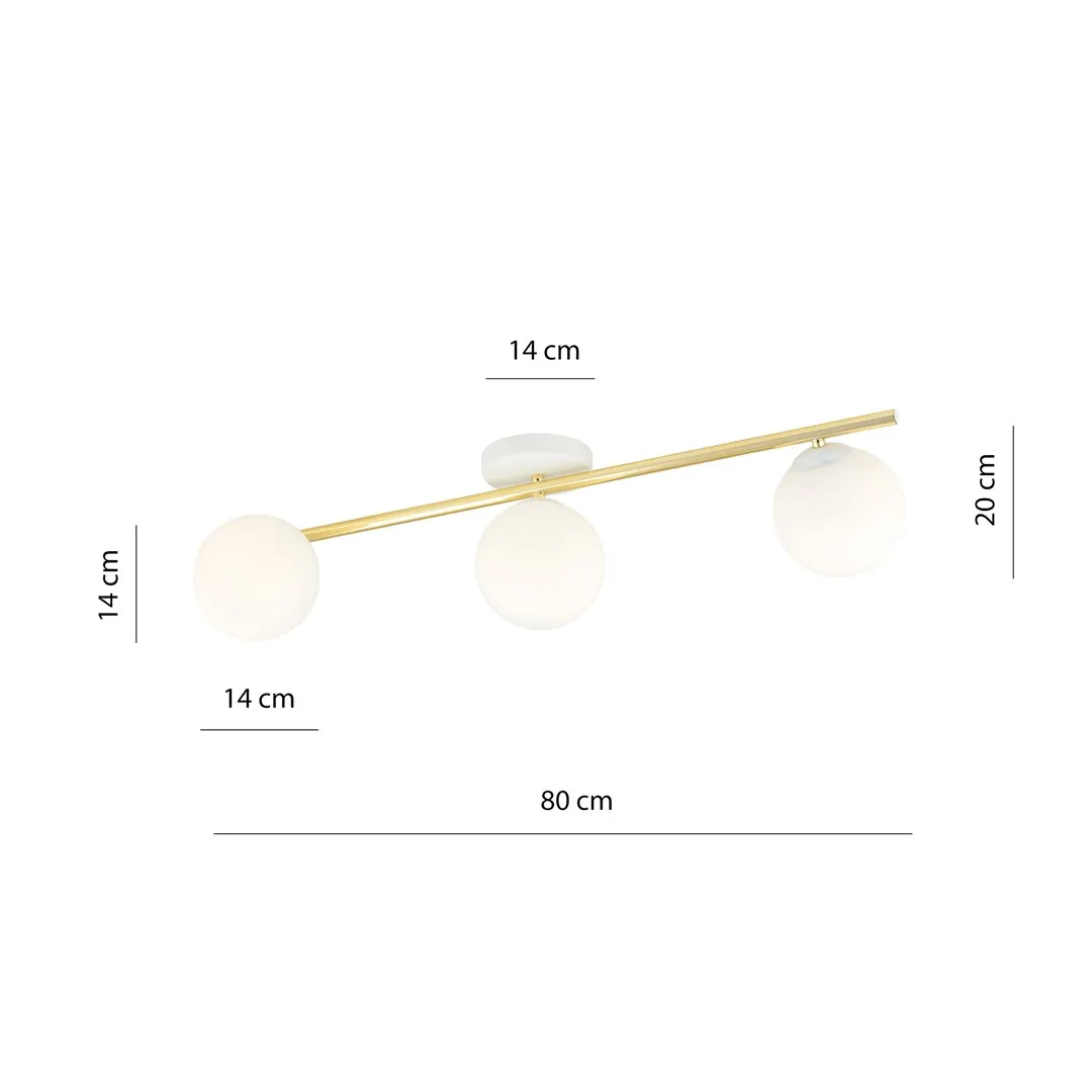 Lampa sufitowa SPLENDI Biały,Złoty 1249/3 - 1249/3