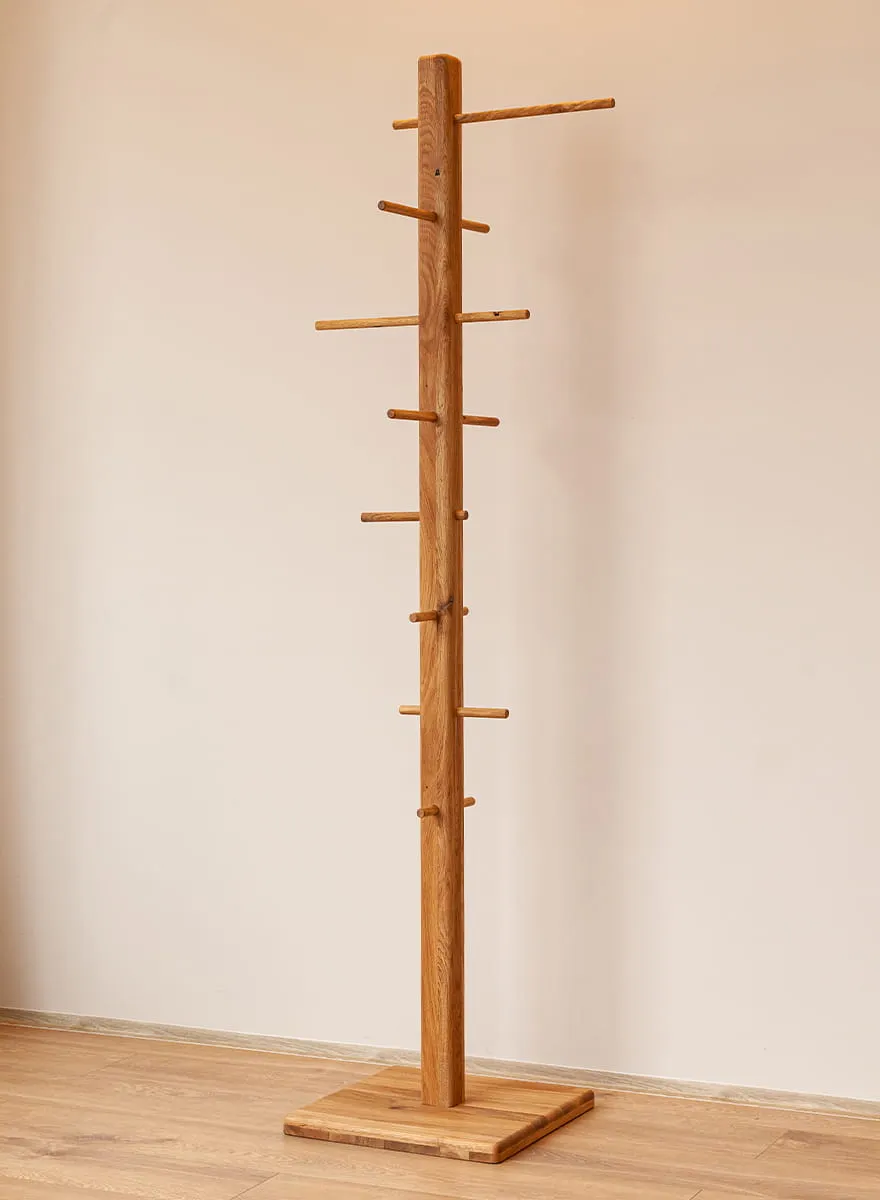 Wieszak na ubrania stojący dębowy Gialo W180 cm - 2SGIA102