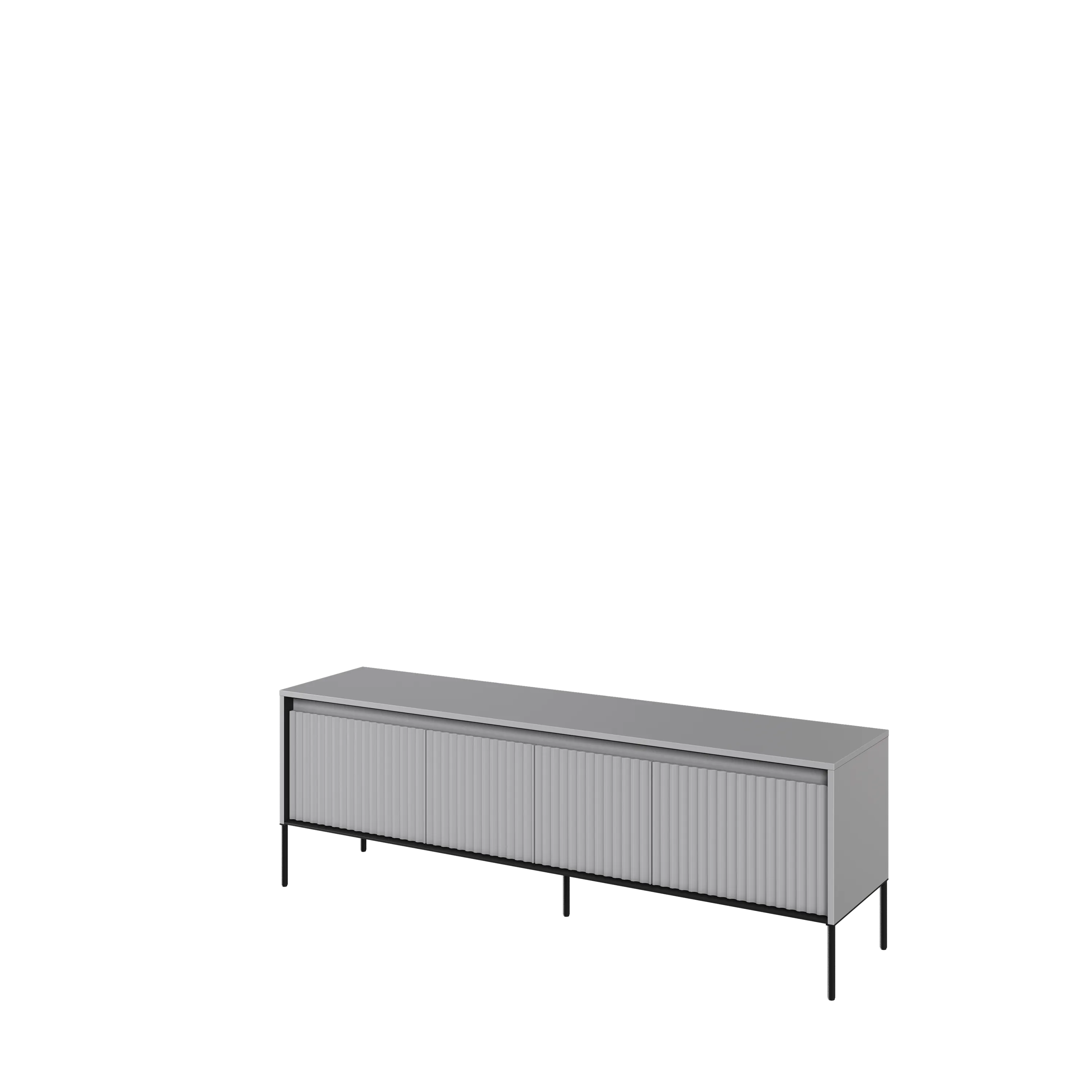 Szafka RTV z oświetleniem TREND TR-05 4D 167 cm szary/czarny
