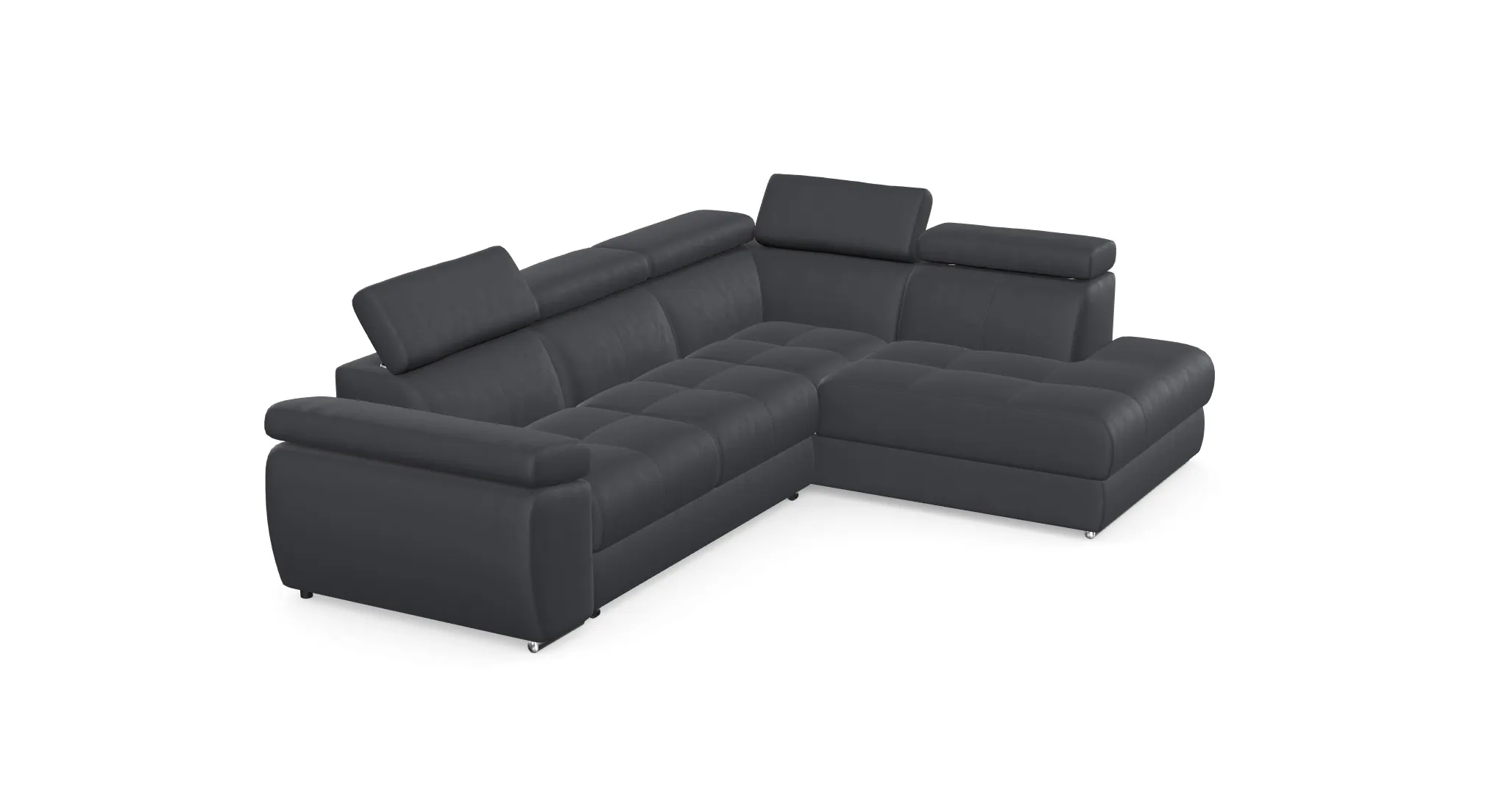 Narożnik z funkcją spania LIZBONA II prawostronny- tkanina SOLAR 96 - grafitowy Kanapa, Meble