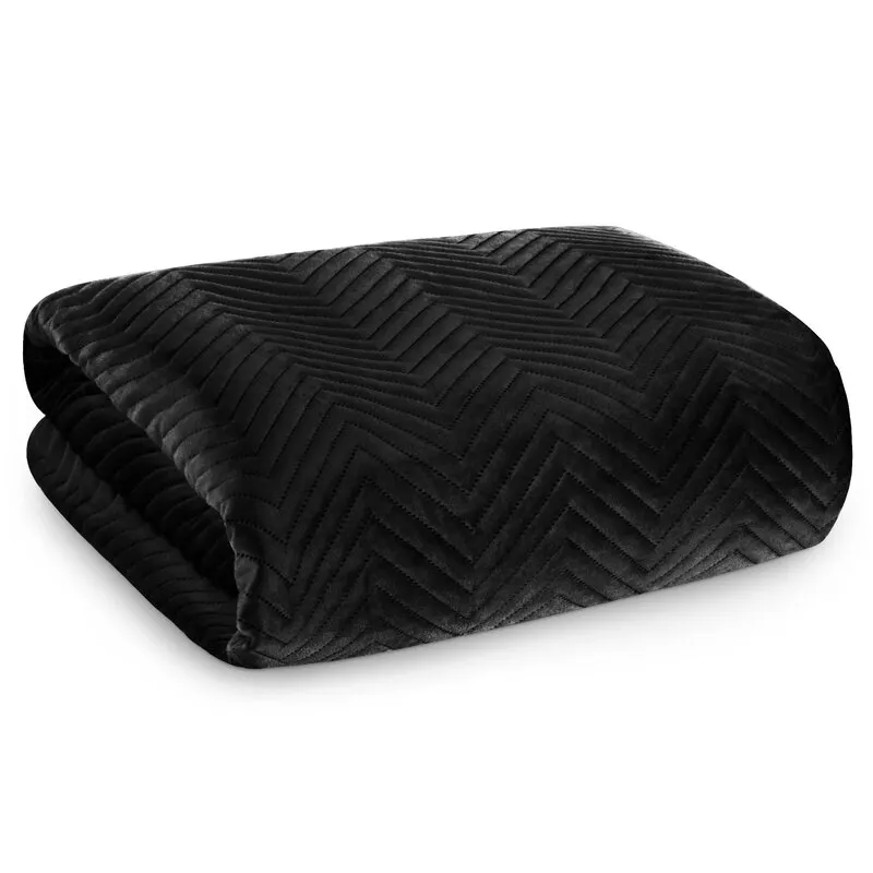 Narzuta pikowana SOFIA 70 X 160 cm Czarny Narzuta pikowana SOFIA 70 X 160 cm Czarny