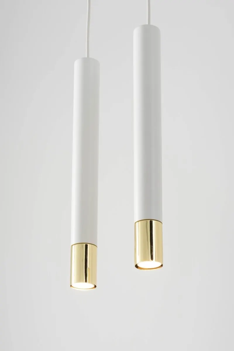 Lampa wisząca SOPEL GRAND 2 biało-złota - SI_33387