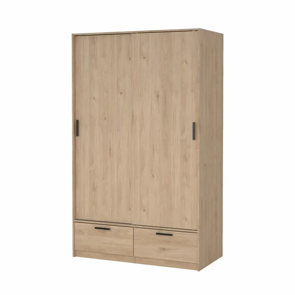 Szafa 2-drzwiowa z 2 szufladami LINE 120 cm Jackson Hickory