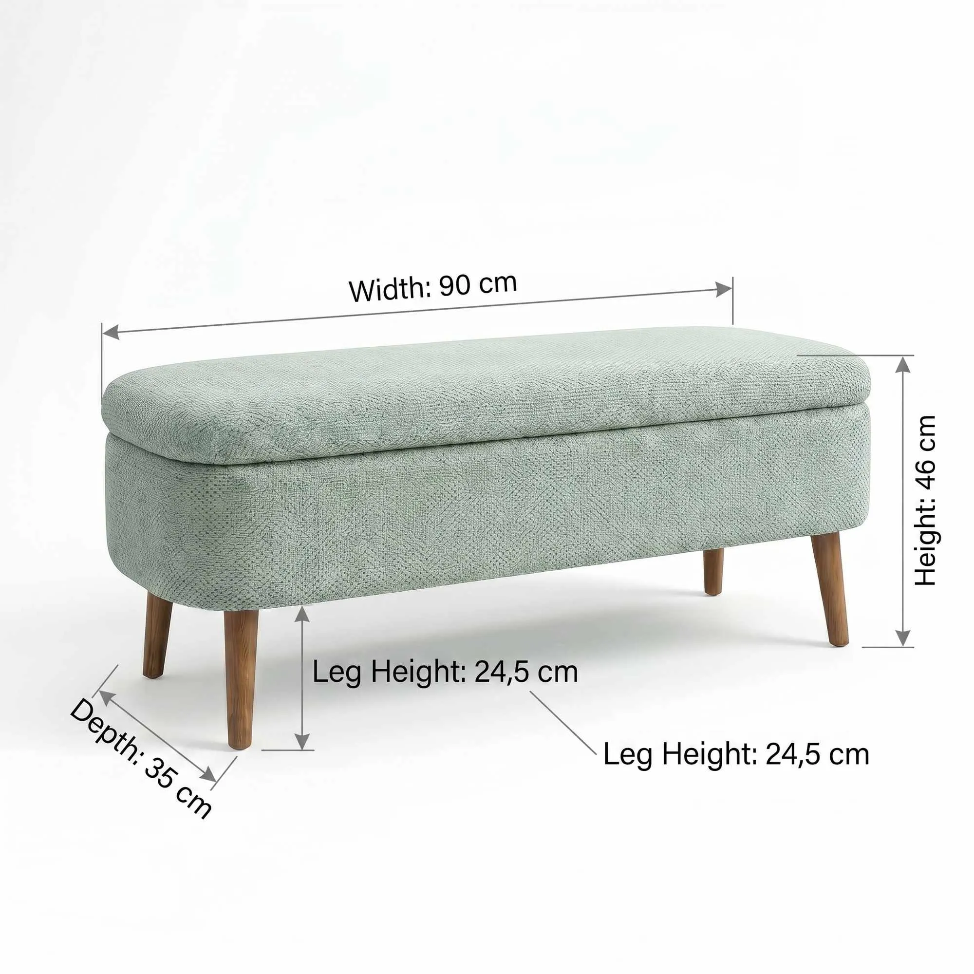 sofa, ottoman, miękki, tkanina, drewniane-nogi