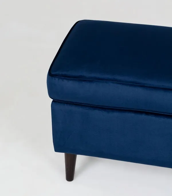 Podnóżek aksamitny RON VELVET granatowy - RONV86WP